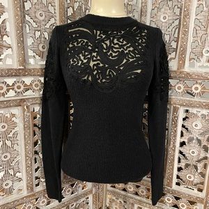 Free People Mesh Insert Sweater